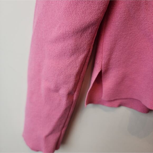 Hot Pink Barbiecore Cardigan Sweater Button Down Long Sleeve Sweater Size M - Picture 4 of 8